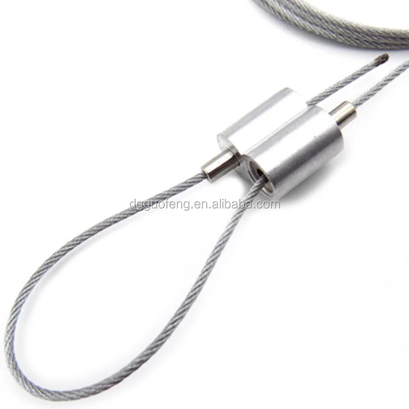 Двусторонний проволочный замок можно регулировать проволочный веревочный замок Подвесная лампа с кодом аксессуары соединитель для рекламного щита карточного проводного устройства