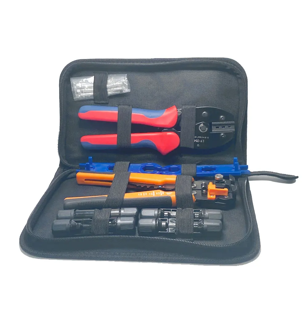 2 5-6 0mm2 Panel PV cable Wire Stripper Cutter set terminal crimper wrench Solar Panel Crimping Tool Kit