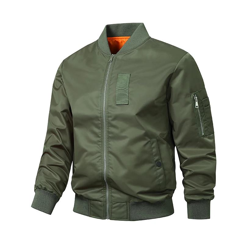 Low MOQ Flight Bomber Sale Nylon Pilot Winter Custom Patches Pilot Clothing Outdoor Sport Bomber Jacket