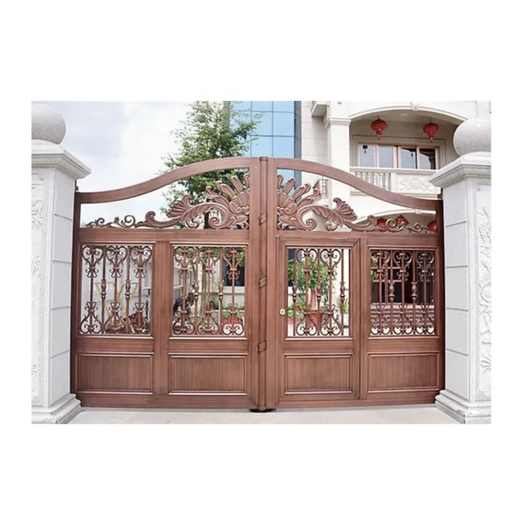 Customized new house Villa Doors European Style Cast aluminium Garden gate door