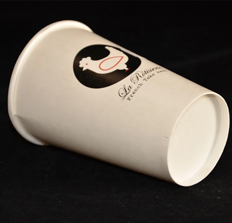 16 OZ disposable paper cups with lids for cold drink