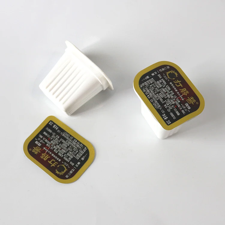 Tomato chocolate chili honey sauce packing disposable plastic sauce cup/ container with sealing film