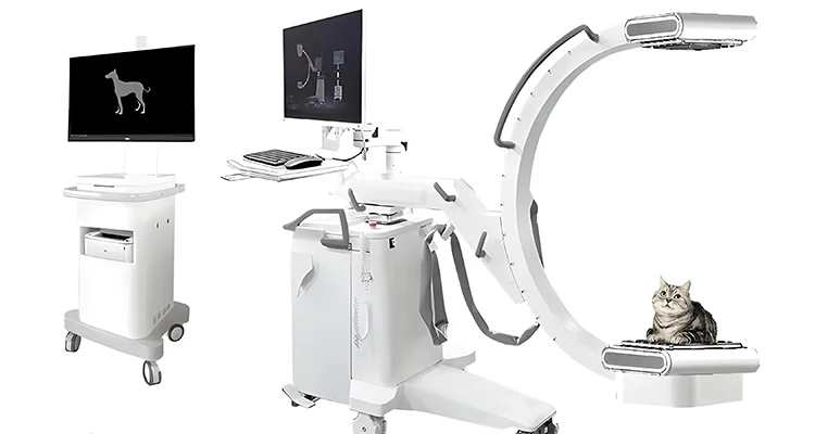 MECANMED Veterinary 3.5kW Mini C Arm X Ray Fluoroscopy Machine Mobile Surgical Digital C-arm X-ray for