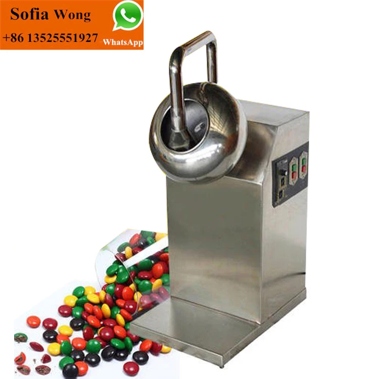 Candy Chocolate Bean Chewing Gum Sugar Film Tablet Pill Thin Film Coating Machine