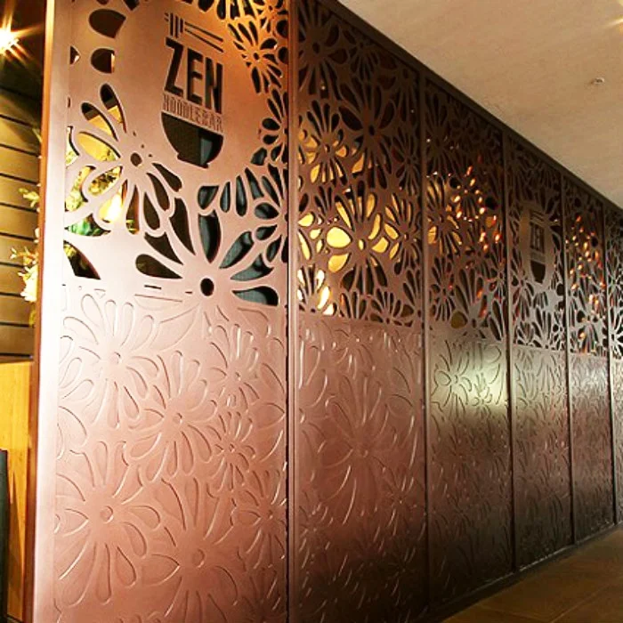 
Ornament Restaurant Interior Design Laser Cut Mashrabiya Screen Metal Room Divider 