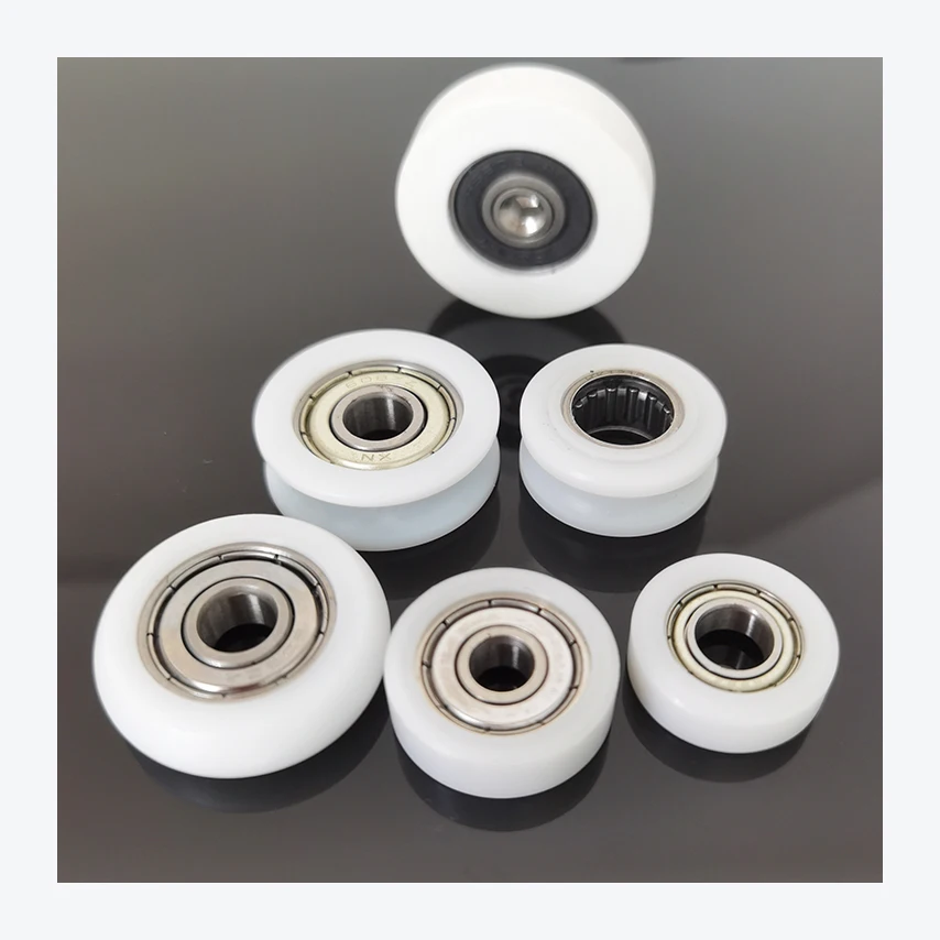 BS68924-8 9x24x8MM White And Black POM Nylon Roller For Sliding Gate Payload 25KG Door Window Rollers