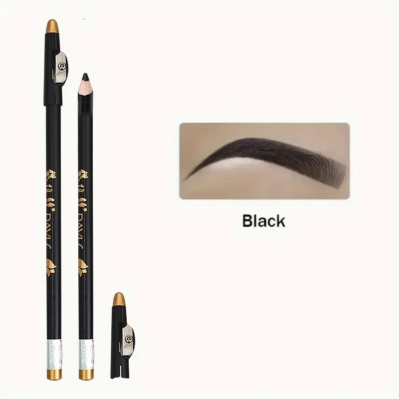 Eyeliner Eyebrow Pencil With Sharpener Black Brown Sweat Proof Eyeliner Eye Makeup Waterproof Eyebrow Pencil