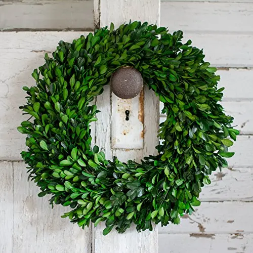 Amazon hot selling dried flower preserved green leaves garland christmas wreath for home decor