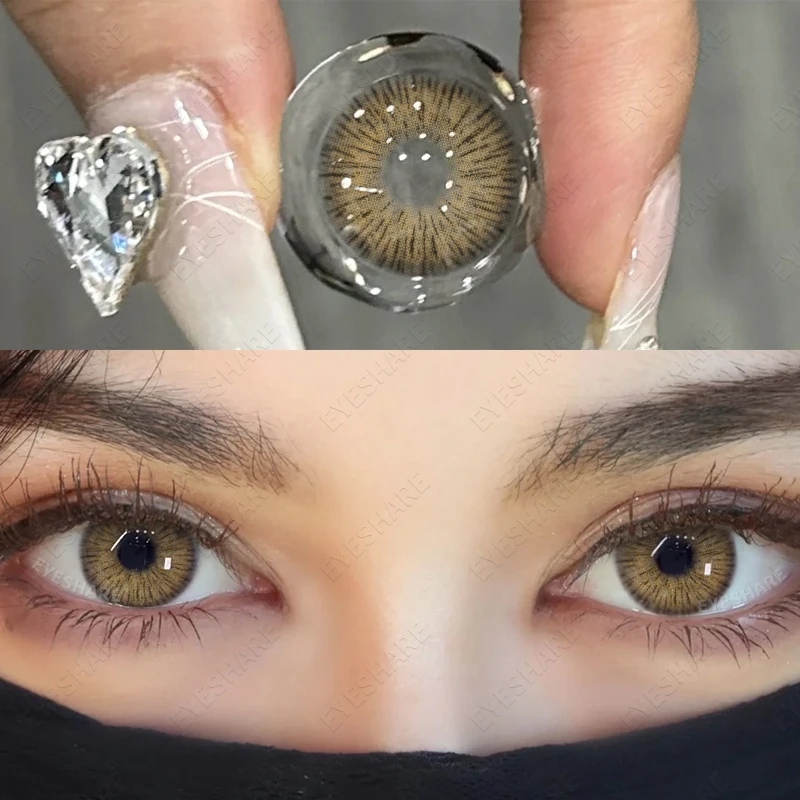EYESHARE 1 Pair Colored Contact Lenses Natural Look Gray Eye Lenses Brown Contact Blue Lenses Fast Delivery Green Eye