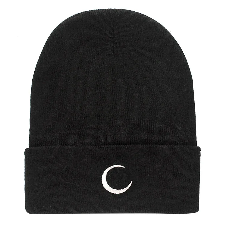 Cuffed Plain Skull Knit Hat Cap Unisex Knit Winter Hat Knitted Beanie for Men and Women