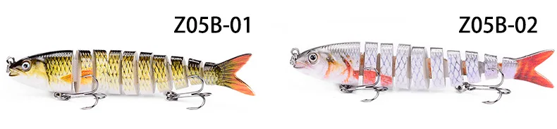 Artificial Hard ABS Plastic Fishing Lure Swimbait ,  Section Multi Jointed Fishing Lures For Bass