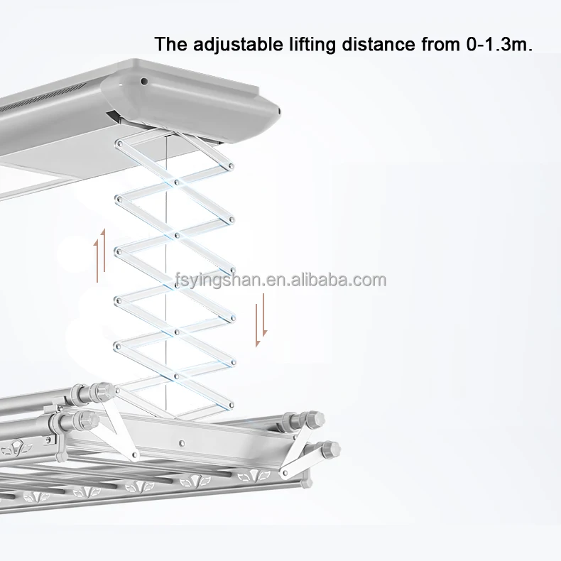Automatic Lifting Aluminum Smart Clothes Drying Rack Indoor Balcony Use Ceiling Hung Electrical Style Cleaning Bathroom Outdoor