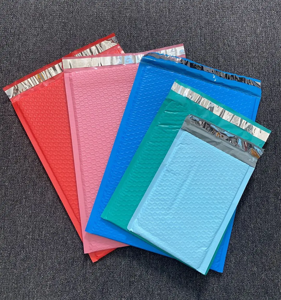 2023 Vase Shipping Poly Mailer Packaging Courier Plastic Push Pop Pink Zipper Biodegradable Poly Bubble Bag.