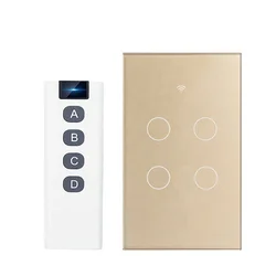 4 Gang Wireless Remote Switch Rf 433 Mhz Tuya Smart Wifi Light Switch Gangs