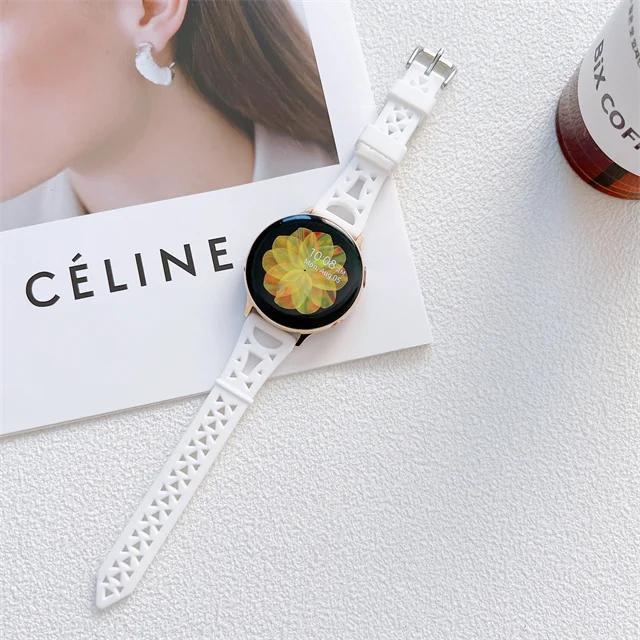 Silicone Band For Samsung Galaxy Watch 3  Watch 4 Classic 5 Pro Slim iron tower Smart Strap Galaxy Active 2