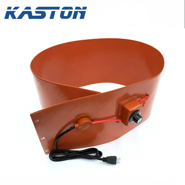 110v 220v 200 litre industrial flexible electric 55 gallon silicone rubber band drum oil heater with thermostat