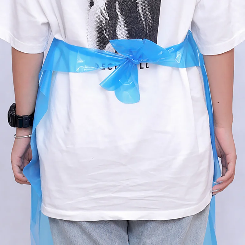 Factory Cost Price Hdpe Cleaning Disposable Plastic Option Bib Apron Plastic Waterproof Pe Disposable Apron