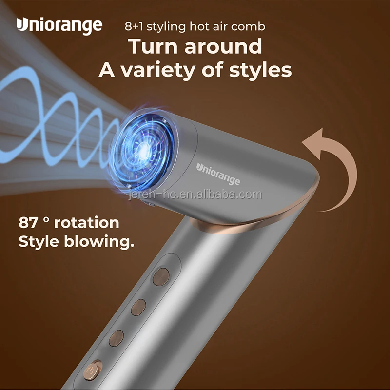 Wholesale High Speed 110000 rpm BLDC Motor Multifunctional 8 In 1 Hair Styler Hair Dryer Hot Air Brush wrap