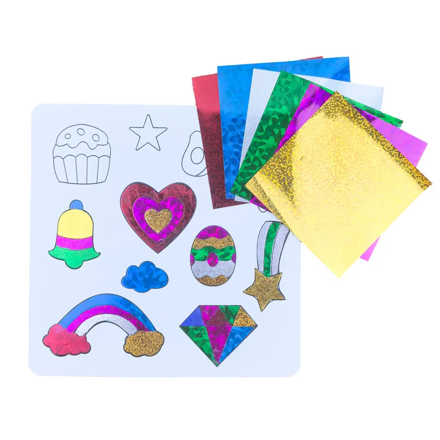 Customized Foil Craft Kit Children DIY glitter foam Foil Art For Kids