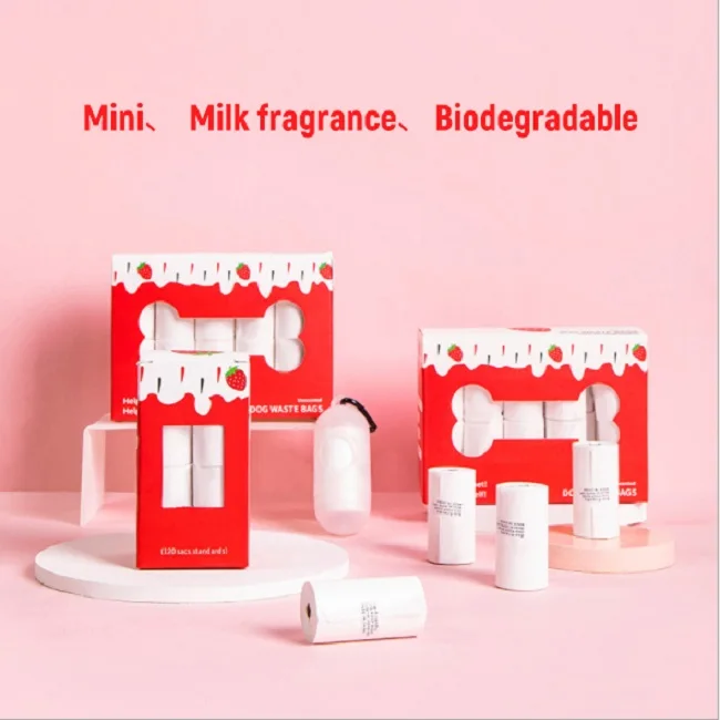 Custom LOGO 100% Degradable Biodegradable Cornstarch Compostable Plastic Garbage Bag Dog Poop Dog Waste Poop Bag Pet