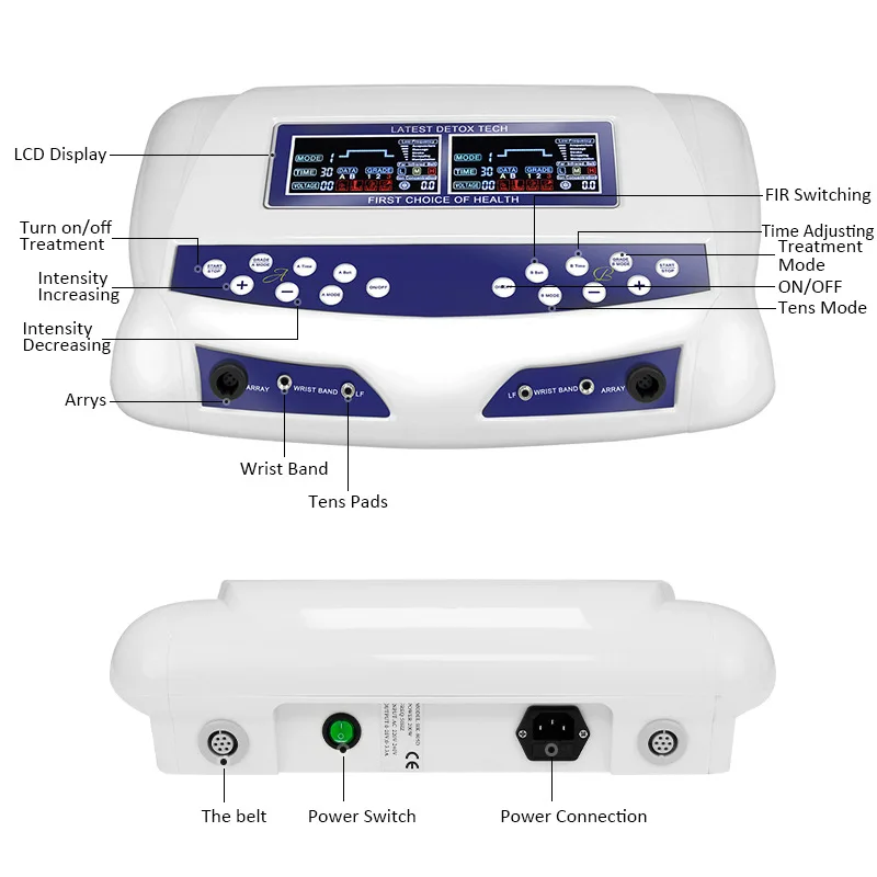 Detox machine foot spa ion cleanse Double health foot therapy regimen hydrotherapy instrument foot massage machine