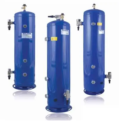 Heat Exchangers Parts Refrigeration Vertical Liquids Reservoir Tank With Sight Glass Check Valve Rotalock Valve