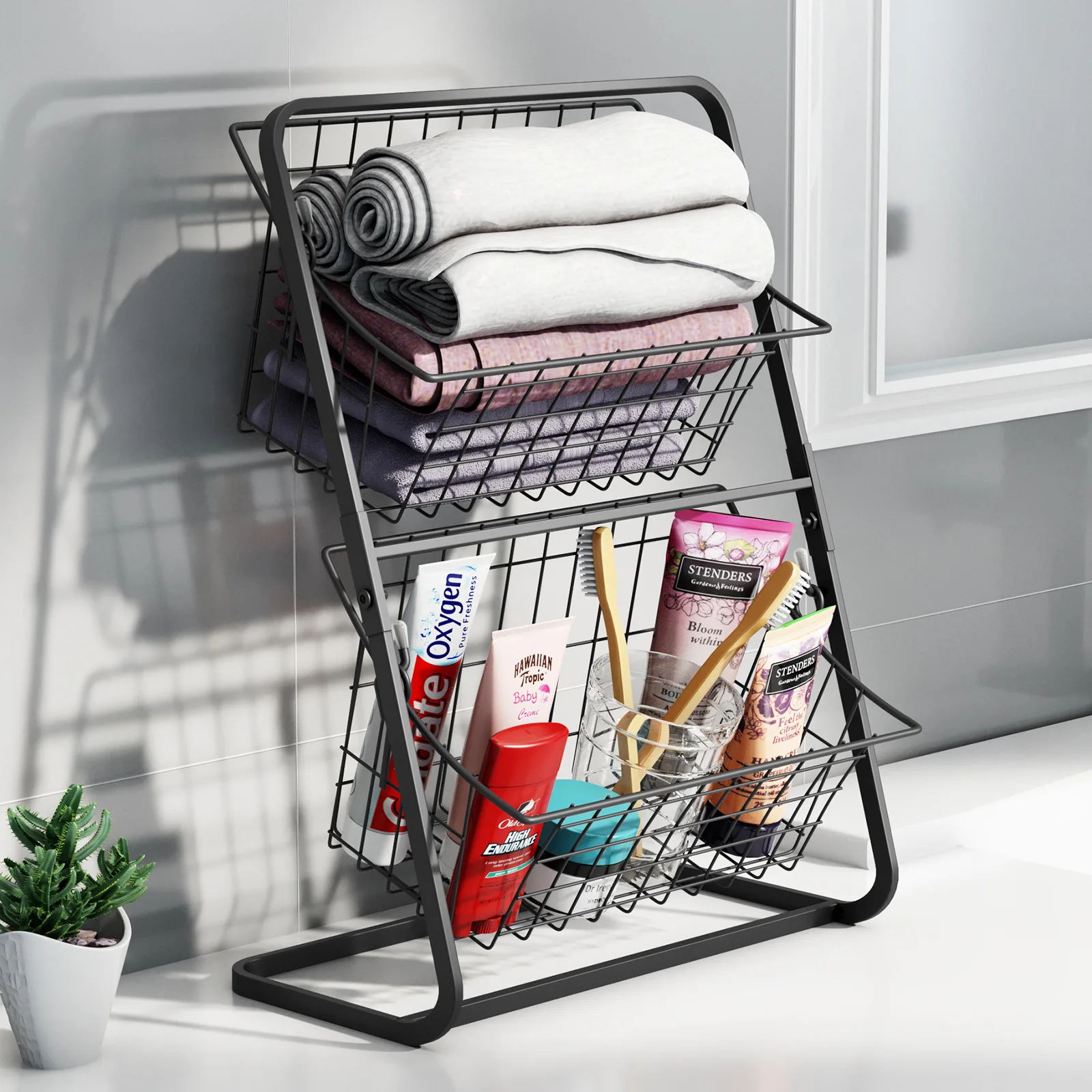 Hot Sale Good Price Standing Wire Storage Box Basket for Kitchen