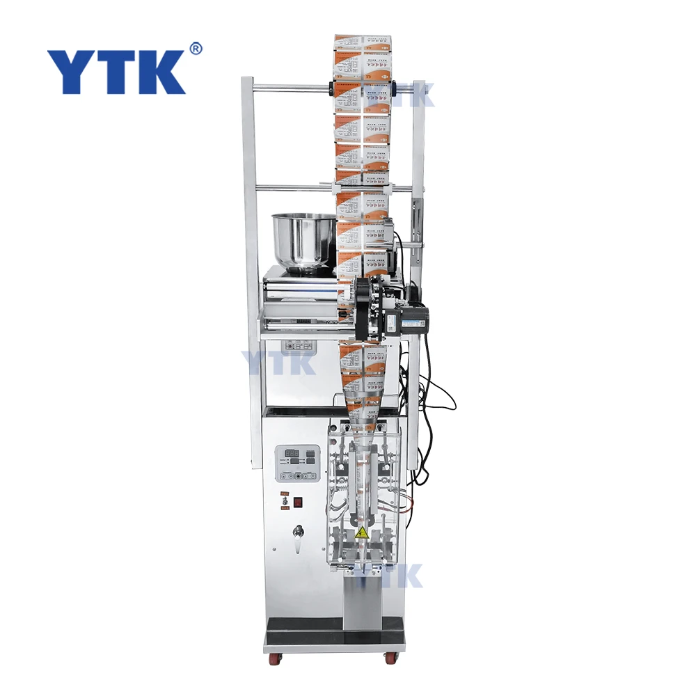 YTK-BP200T Factory low price powder granule 3 sides seal bag sachet packing machine for coffee tea grain nuts dry fruits seeds