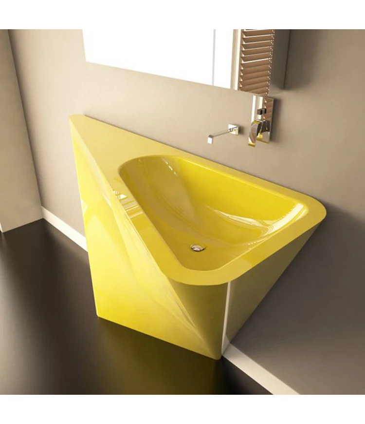 Newest spoon shape white solid surface sink basin factory
