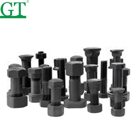 12.9 grade excavator track shoe bolts and nuts high tensile hardness track bolt with 40Cr material