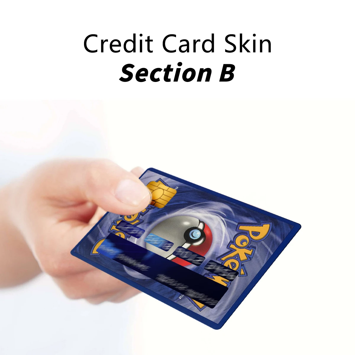 Free Design Custom Removeable ATM Pokemon Card Skin Stickers