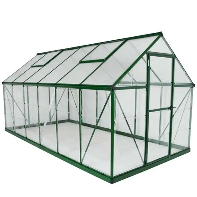 double-door polycarbonate strong garden greenhouse  green house