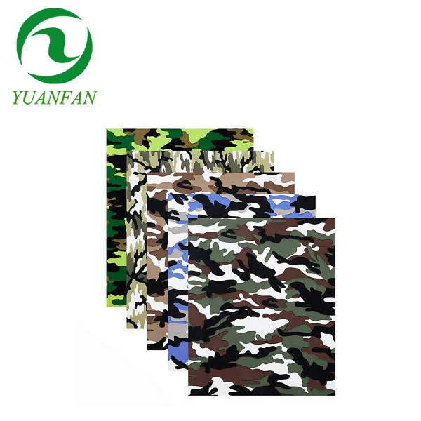Heat Press Transfer for Textile PU camouflage series vinyl transfer design