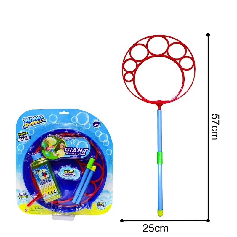 Outdoor Toy Kids Play Game Large Blowing Bubbles Wands Toys Giant Bubble Wand Set With Tray to Create Huge Bubbles