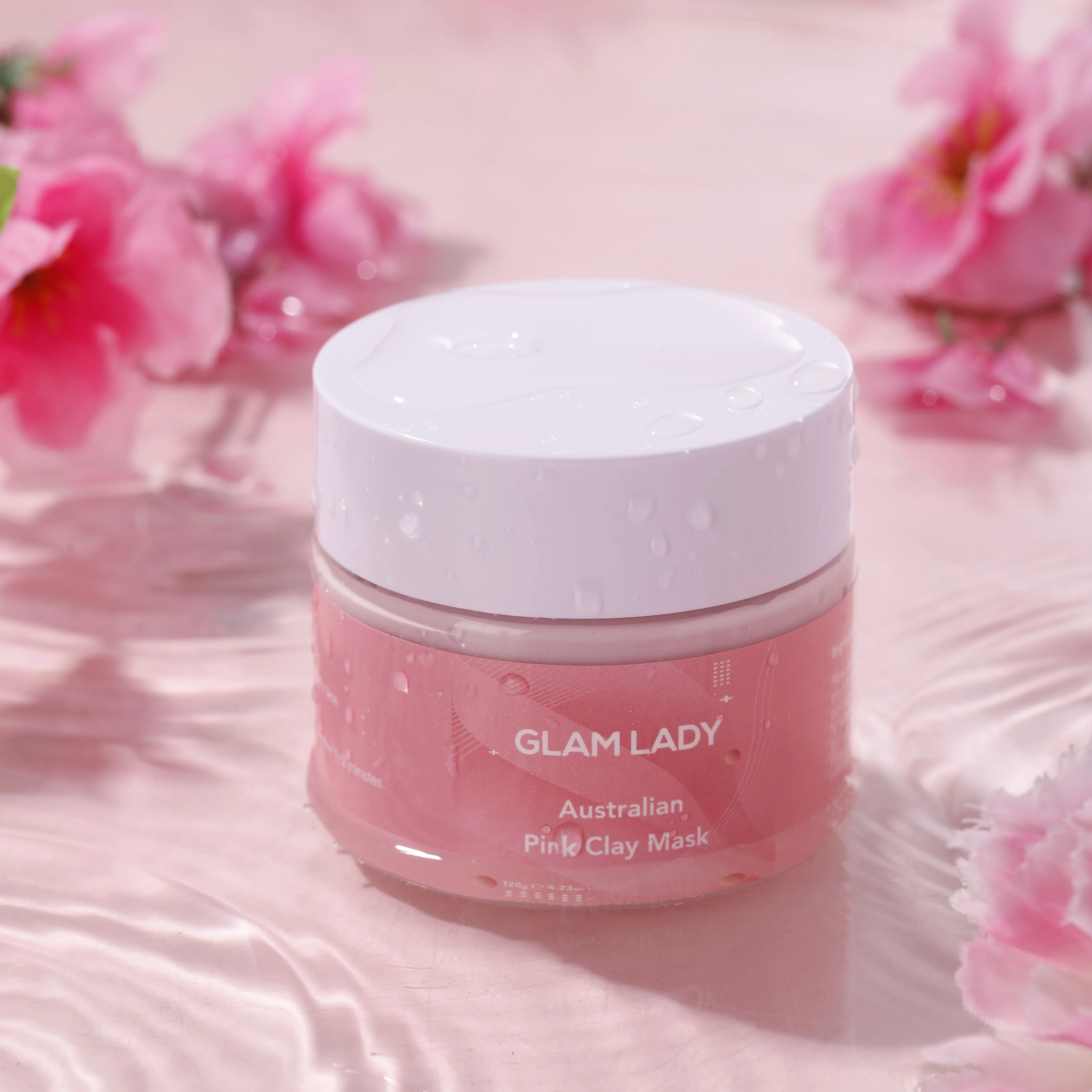  Glam Lady розовая глиняная маска для лица с экстрактом розы глубокого очищения и