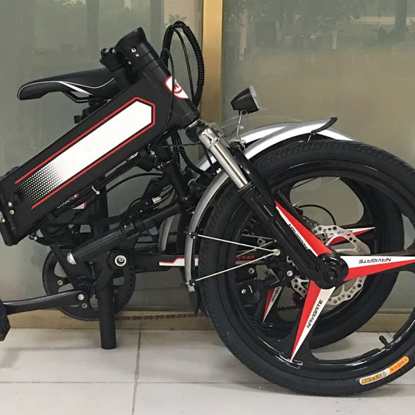 SUPER HANDSOME 20inch folding snow  bicycle conjoined rim fat tire bike Pedal assisted Ebike OEM electric bikes