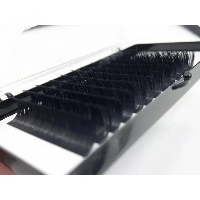 High Quality Handmade Volume Lashes Volume Eyelash Extension Korean PBT Fibers Fake Eyelash CD Curl  Matte Black Lashes