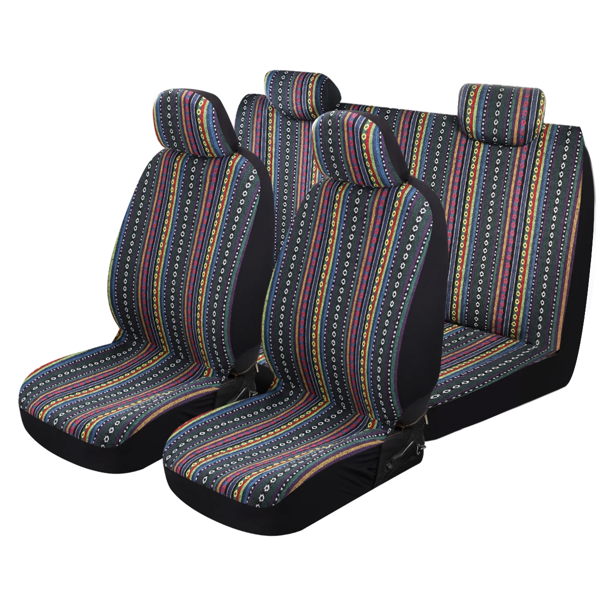 The unique style of car seat cover is breathable and compatible with airbag