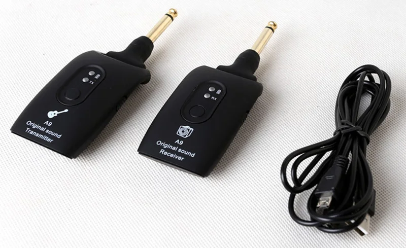 A9 Guitar Pickup Wireless System 2.4GHz Transmitter Receiver for Guitar USB 2.4Ghz Wireless Guitar Pickup Transmission System