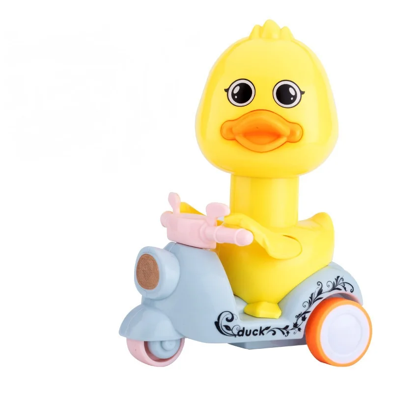 Toy motorcycle push the little duck pull back car children toy car baby inertia car