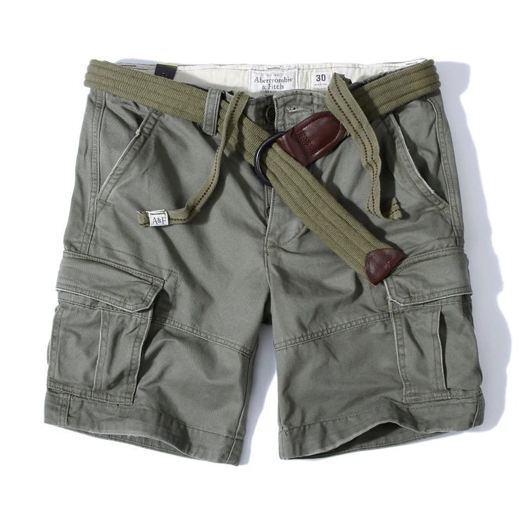 wholesale custom 6 pockets high quality loose fit cargo shorts cotton baggy shorts