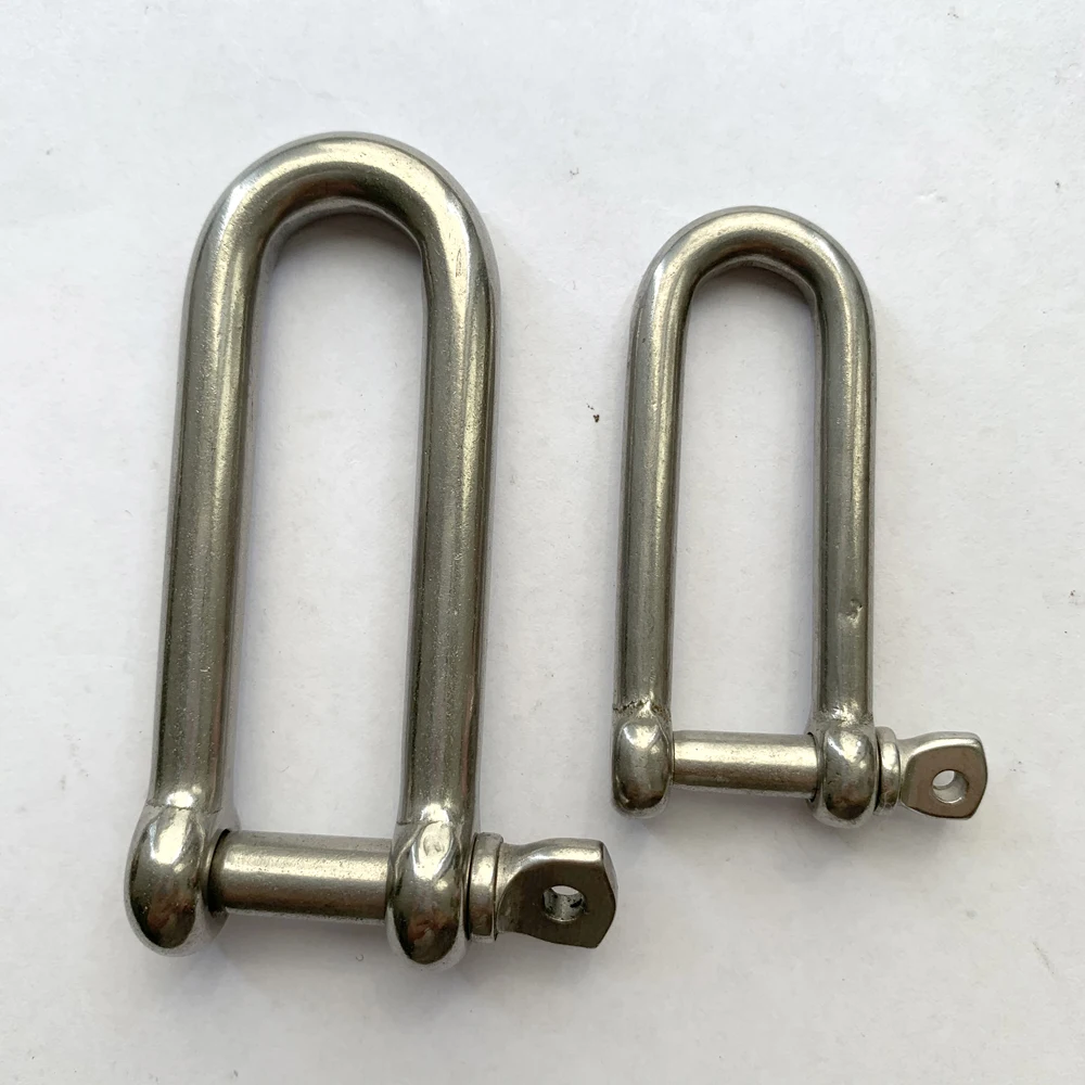 High quality rigging hardware Stainless Steel Long D Shackle with screw pin