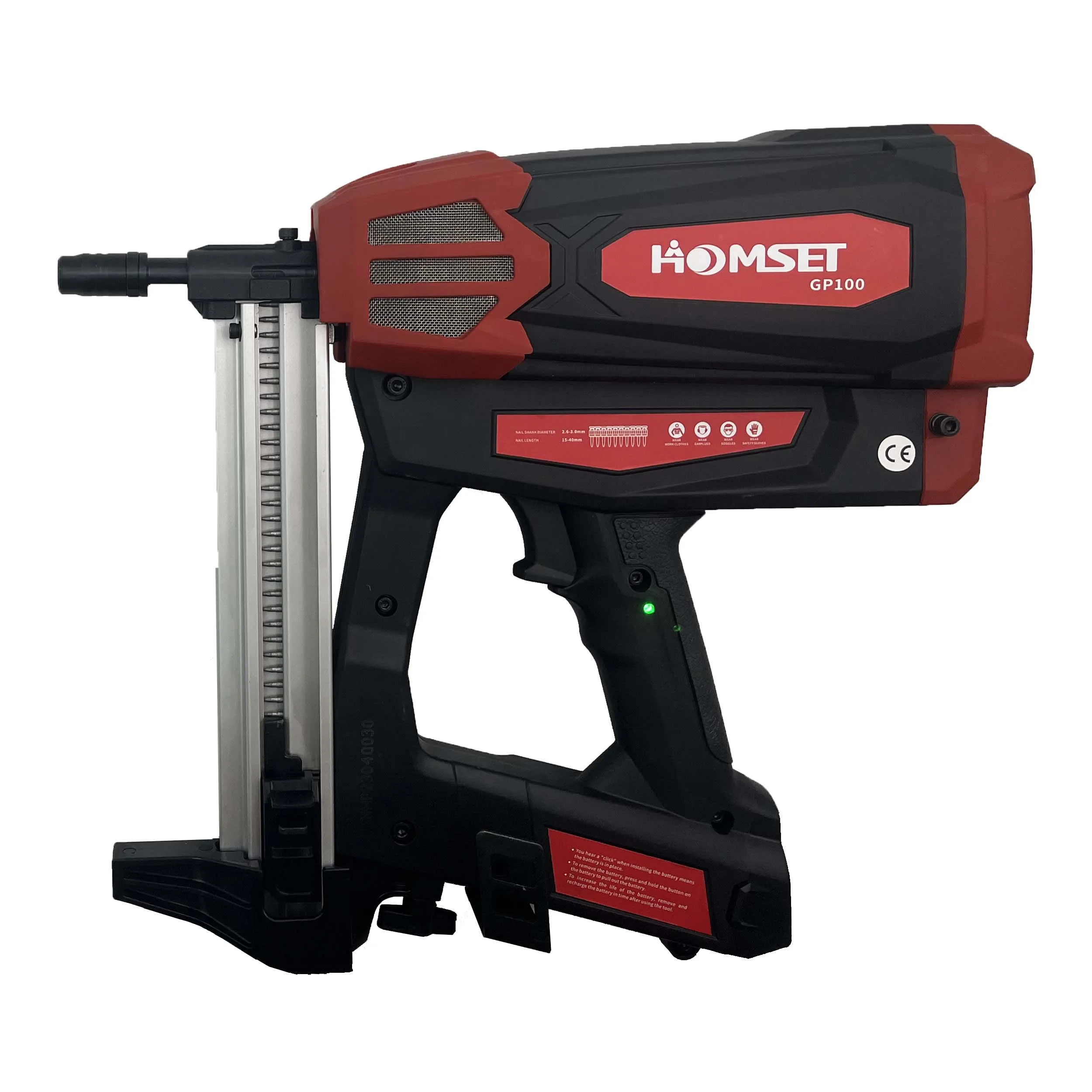 Cordless  Gas Mounting  Gun fuel cell nailers construction tools with multi-function nozzle