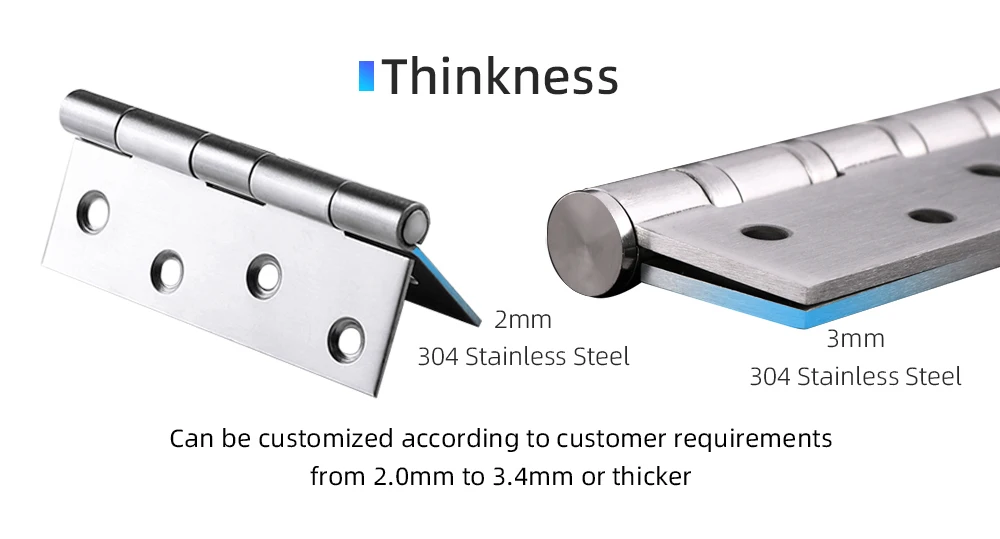 Hardware Accessories 4 Inch Ss Stainless Steel Door Hinge Door Window Flush Hinge