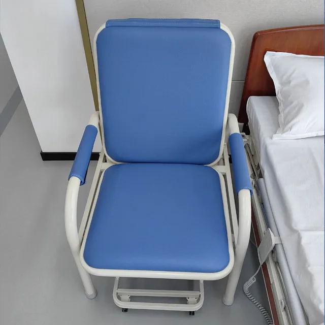 HAOHAN 059 Hospital Convertible Reclining Attendant Foldable Patient Family Accompany Escort Chair Folding Accompany Chair Bed