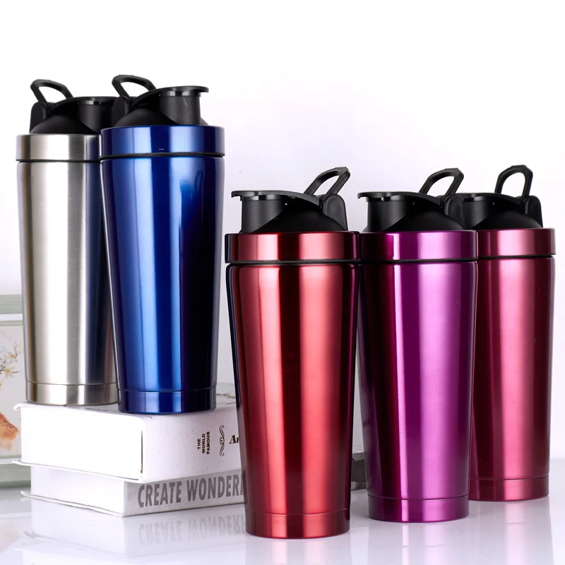 OEM 25oz stainless steel vacuum insulated gym sport  water bottle eco friendly joy protein shaker