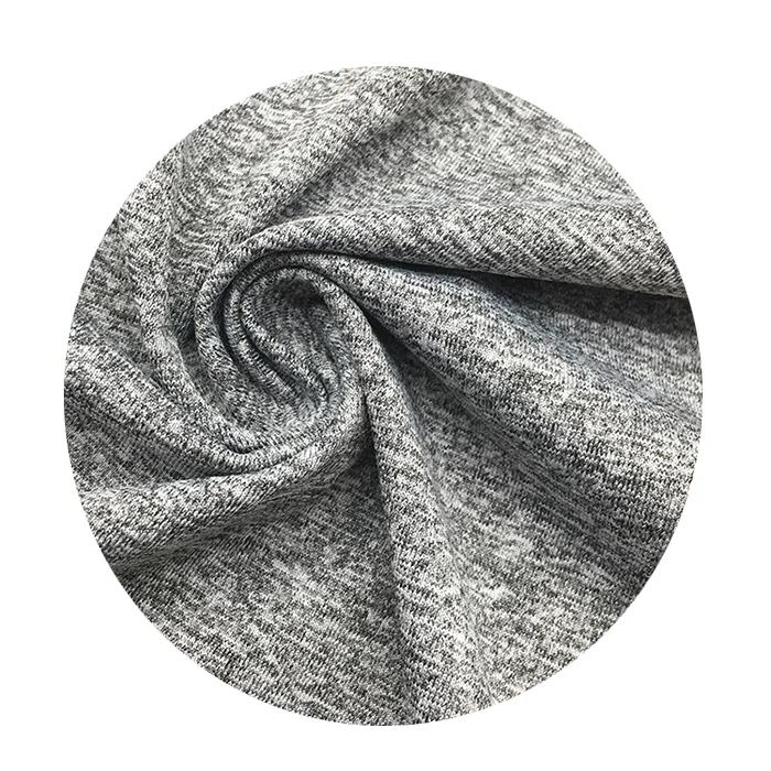 Polyester ammonia stretch hemp grey jersey single side draw frame knit sports quick-drying milk silk fabric