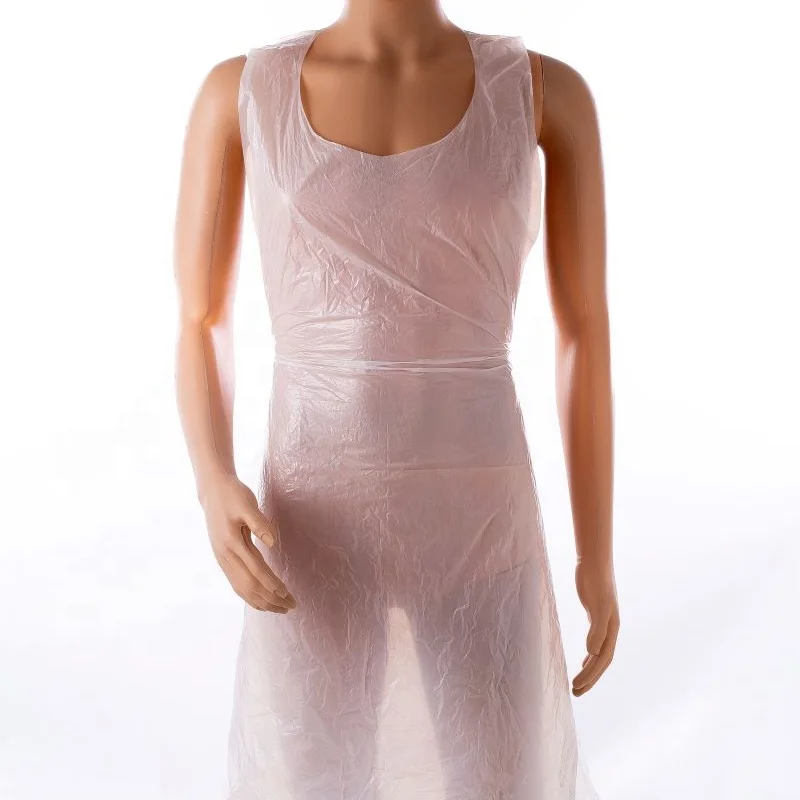 White Color Disposable Adult Ldpe Pe Apron