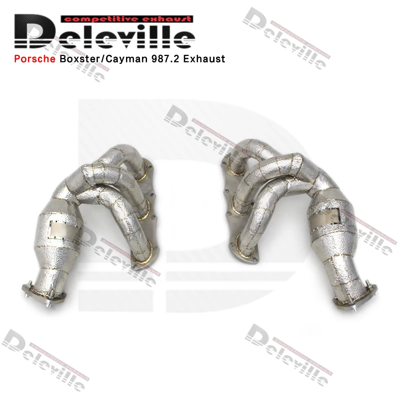 Tuning 304 Stainless Steel Exhaust manifold For Porsche Boxster/Cayman 987.2 2008-2012 turbo manifold car exhaust