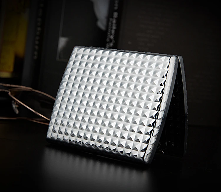 cigarette box holder 20pcs cigarettes square aluminium waterproof cigarette case for sale
